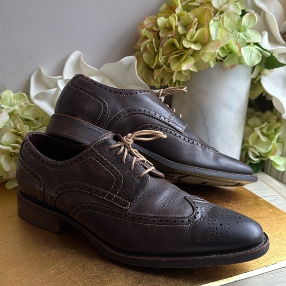 Paraboot France Cousu Goodyear Wingtip Derby in Dark Brown Leather